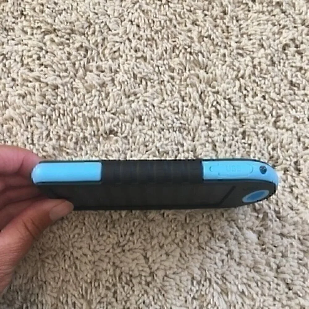 Portable solar charger blue
